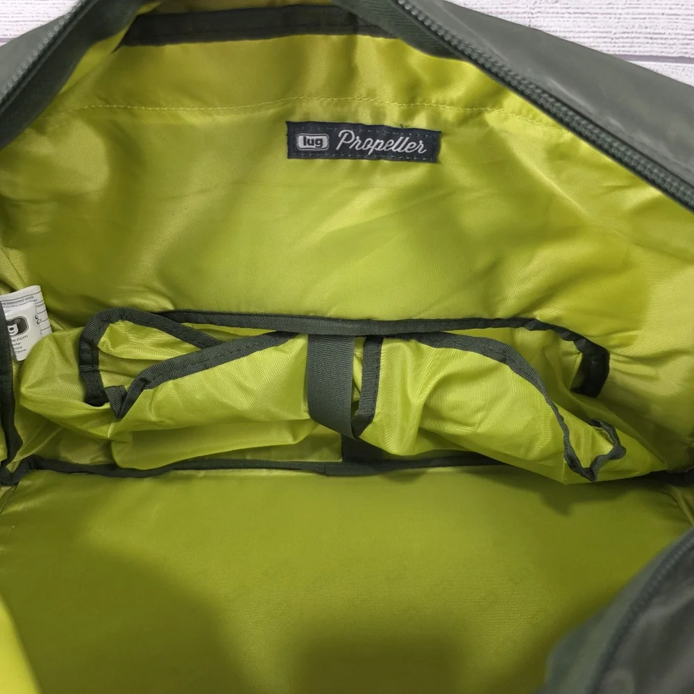 Lug Propeller Green Quilted Gym / Overnight Duffle Bag